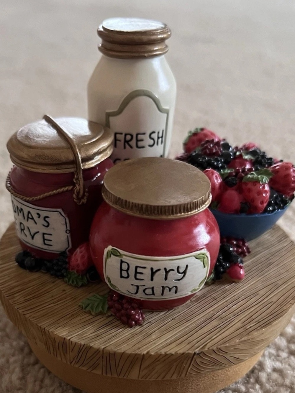 Berry Jam Jar Jarred candle Accent lid/cover NWOT
